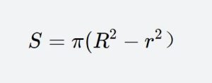The area formula of an annulus