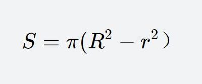 The area formula of an annulus